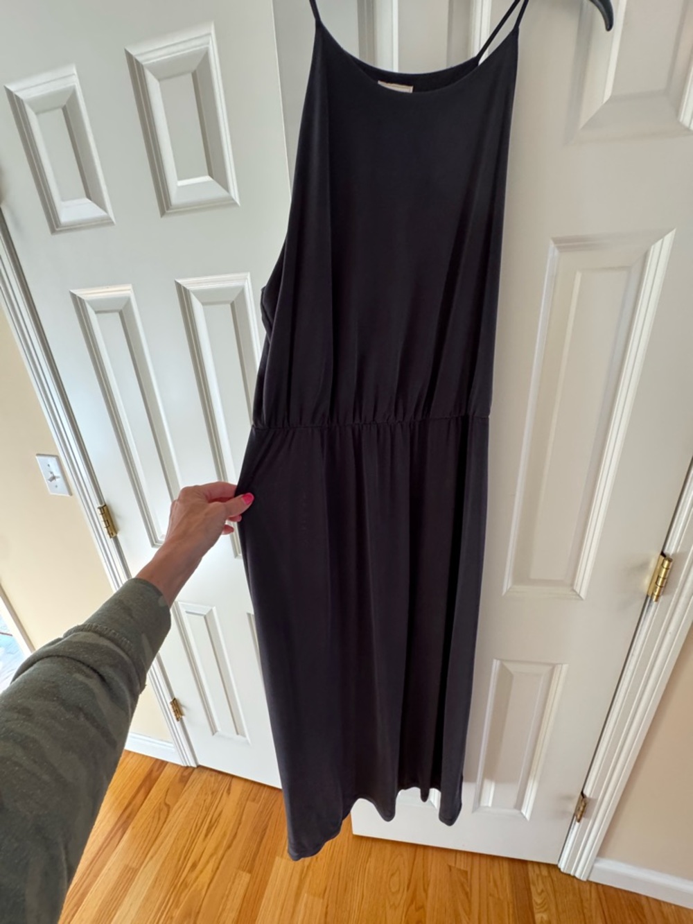GAP Black Sleeveless full length  Dress with Elastic Waist
